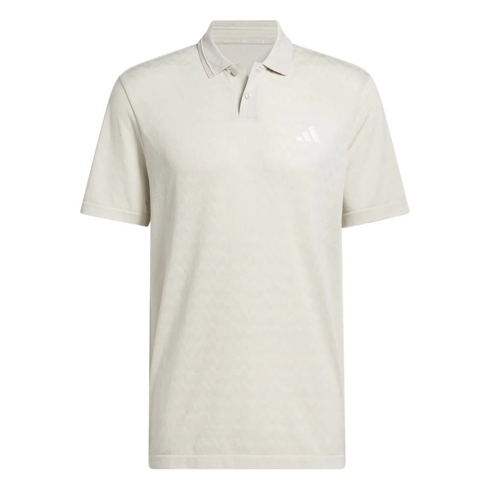 White performance golf polo shirt