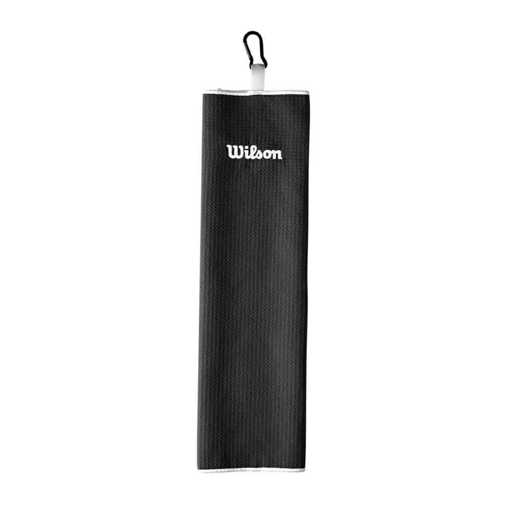 Wilson tri-fold black golf towel